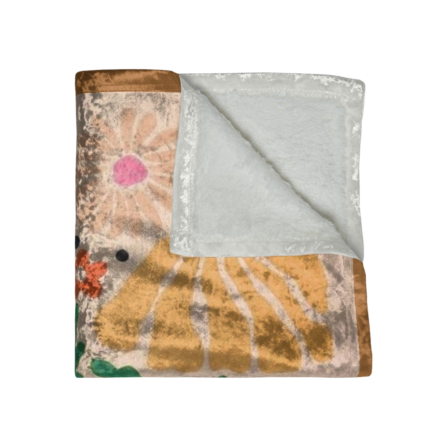 Bloom As You Are Crushed Velvet Blanket - Cozy Floral Throw for Home Decor
