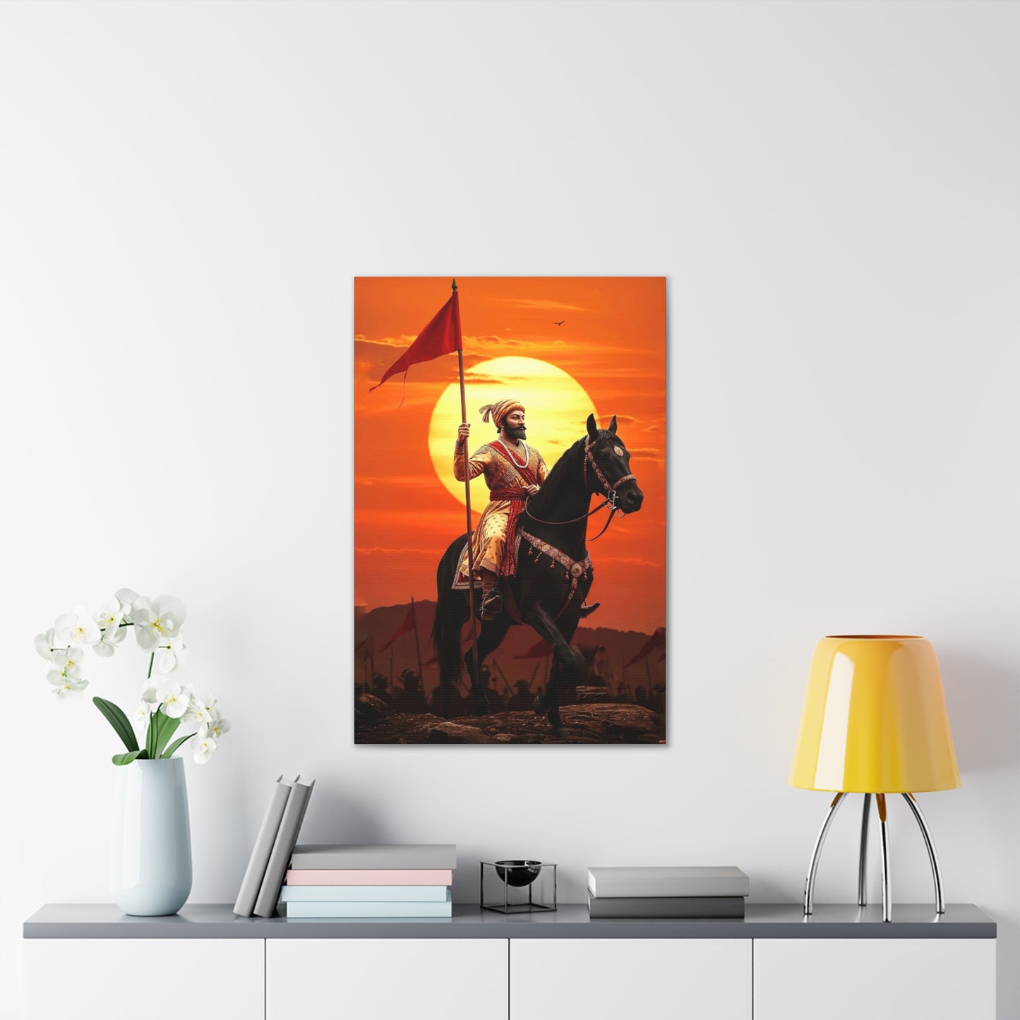 Majestic Warrior Canvas Print, Inspirational Art, Home Decor, Horse Lover Gift, Gift for History Buffs, Wall Art Decoration