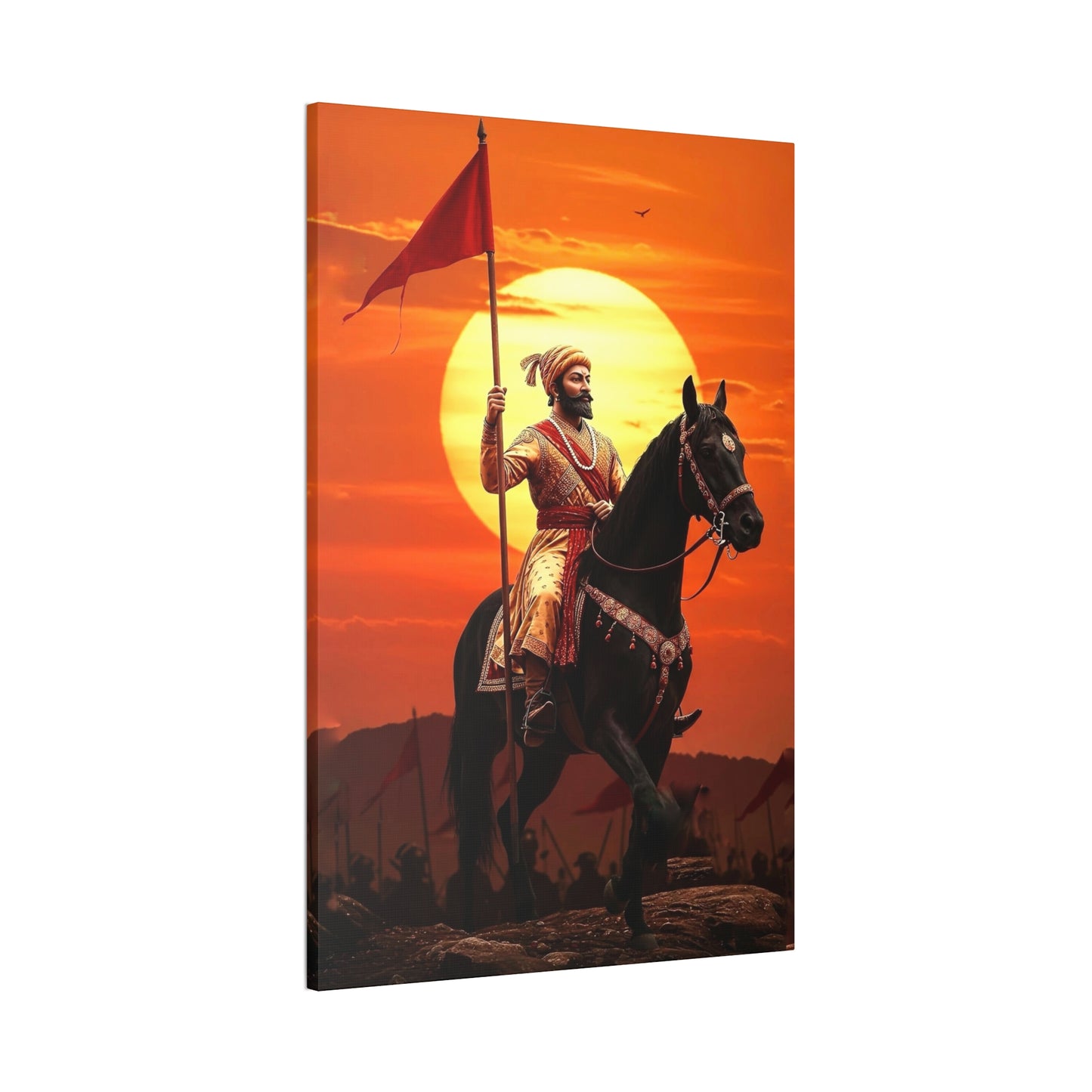 Majestic Warrior Canvas Print, Inspirational Art, Home Decor, Horse Lover Gift, Gift for History Buffs, Wall Art Decoration